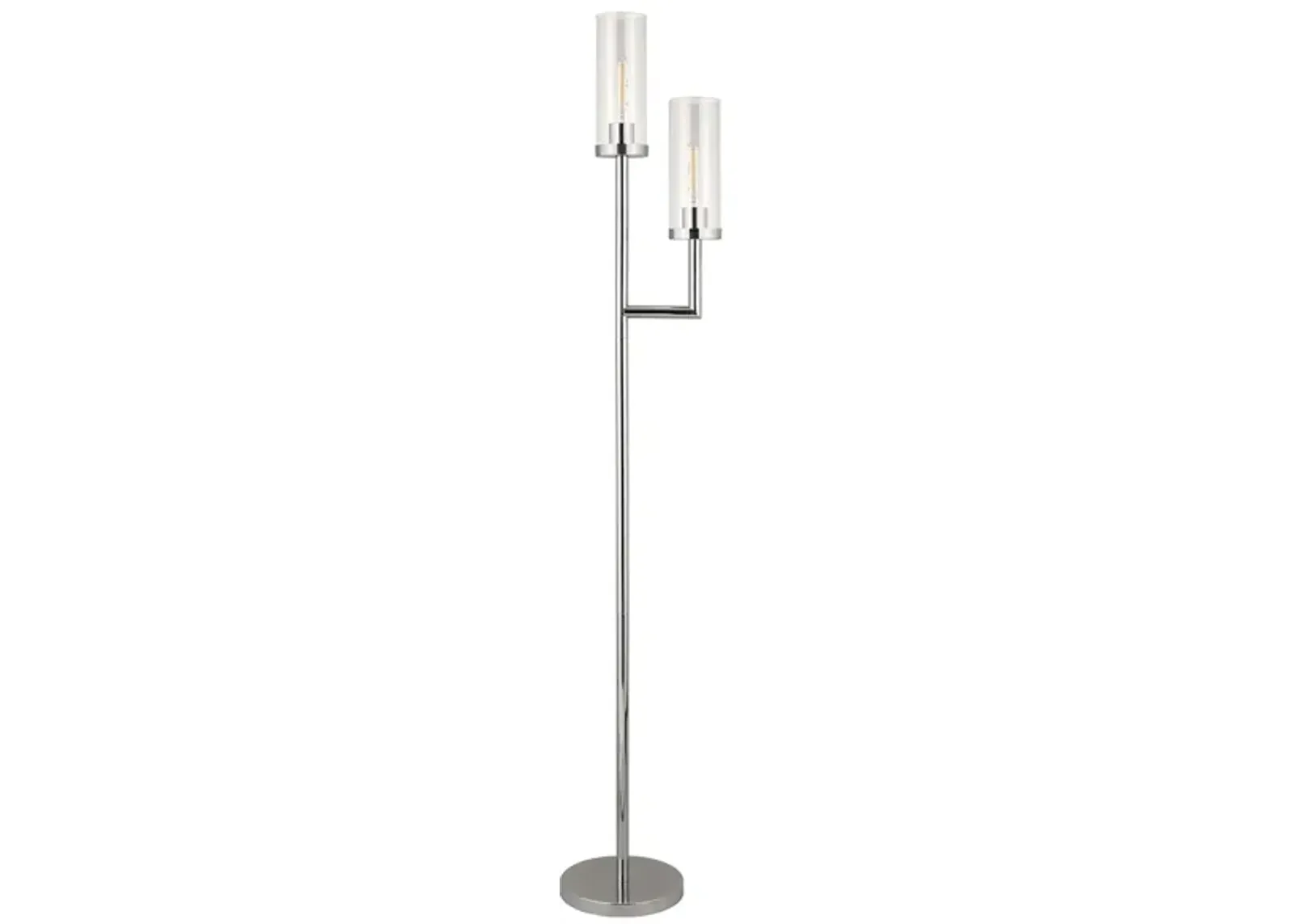 Amir Torchiere Floor Lamp in Polished Nickel by Hudson & Canal