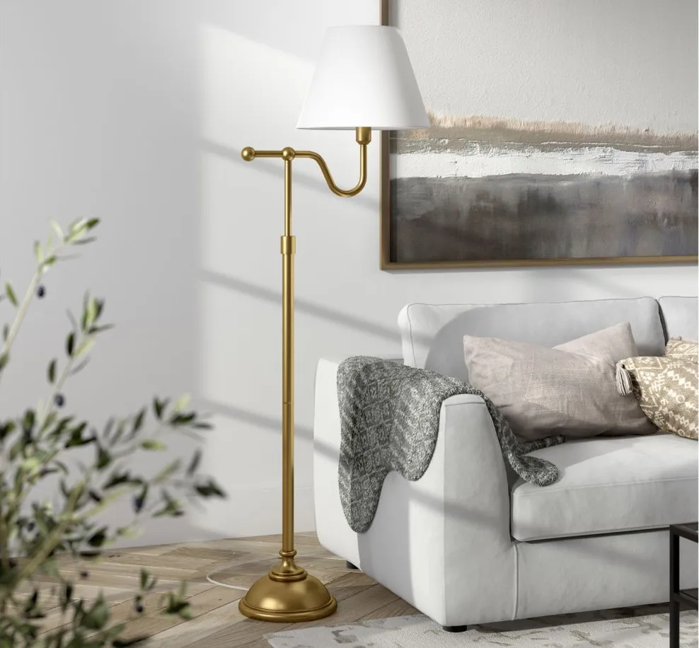 Lisbeth Floor Lamp in Brass by Hudson & Canal