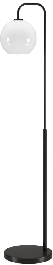 Hannes Arc Floor Lamp in Blackened Bronze by Hudson & Canal