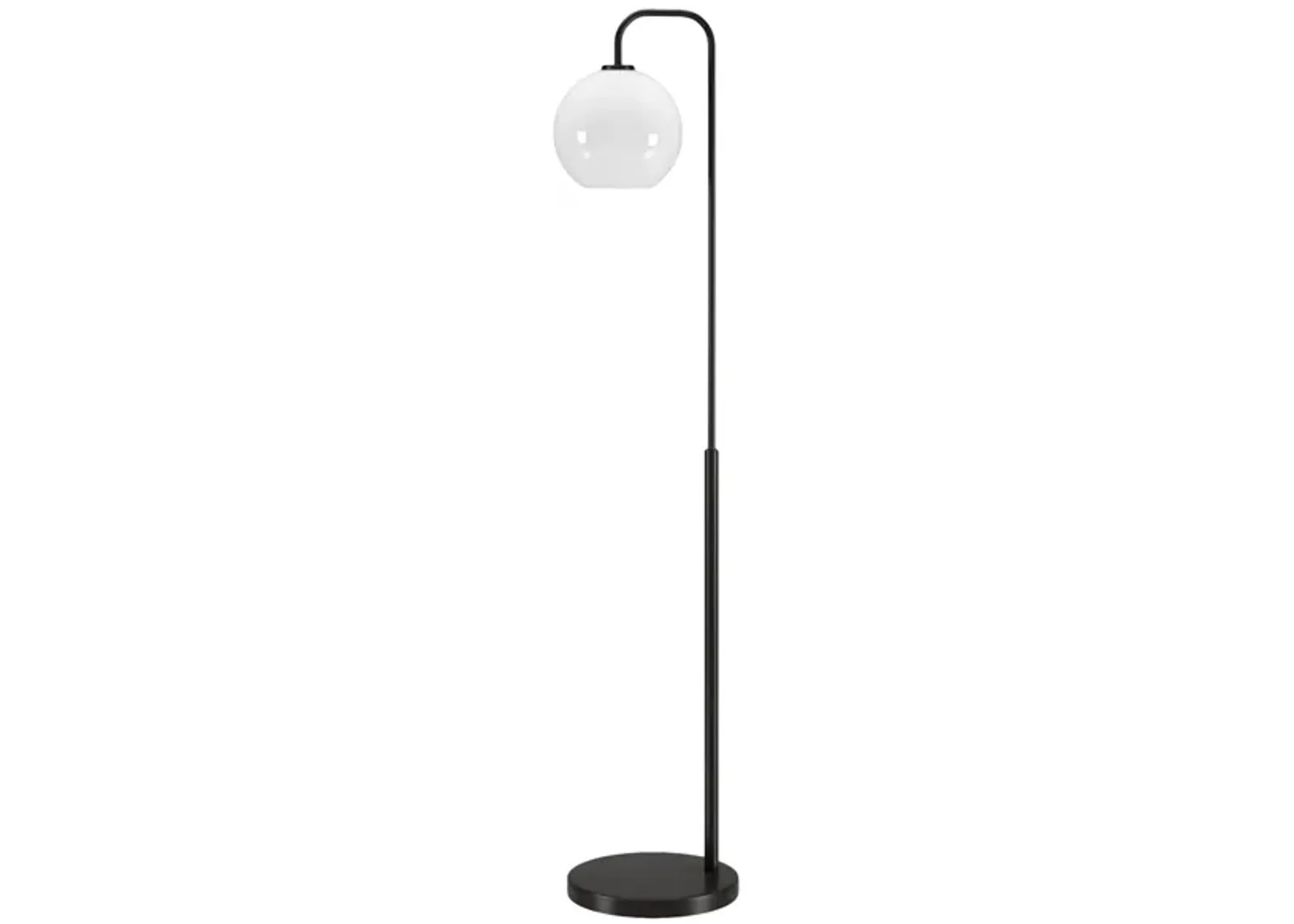 Hannes Arc Floor Lamp in Blackened Bronze by Hudson & Canal