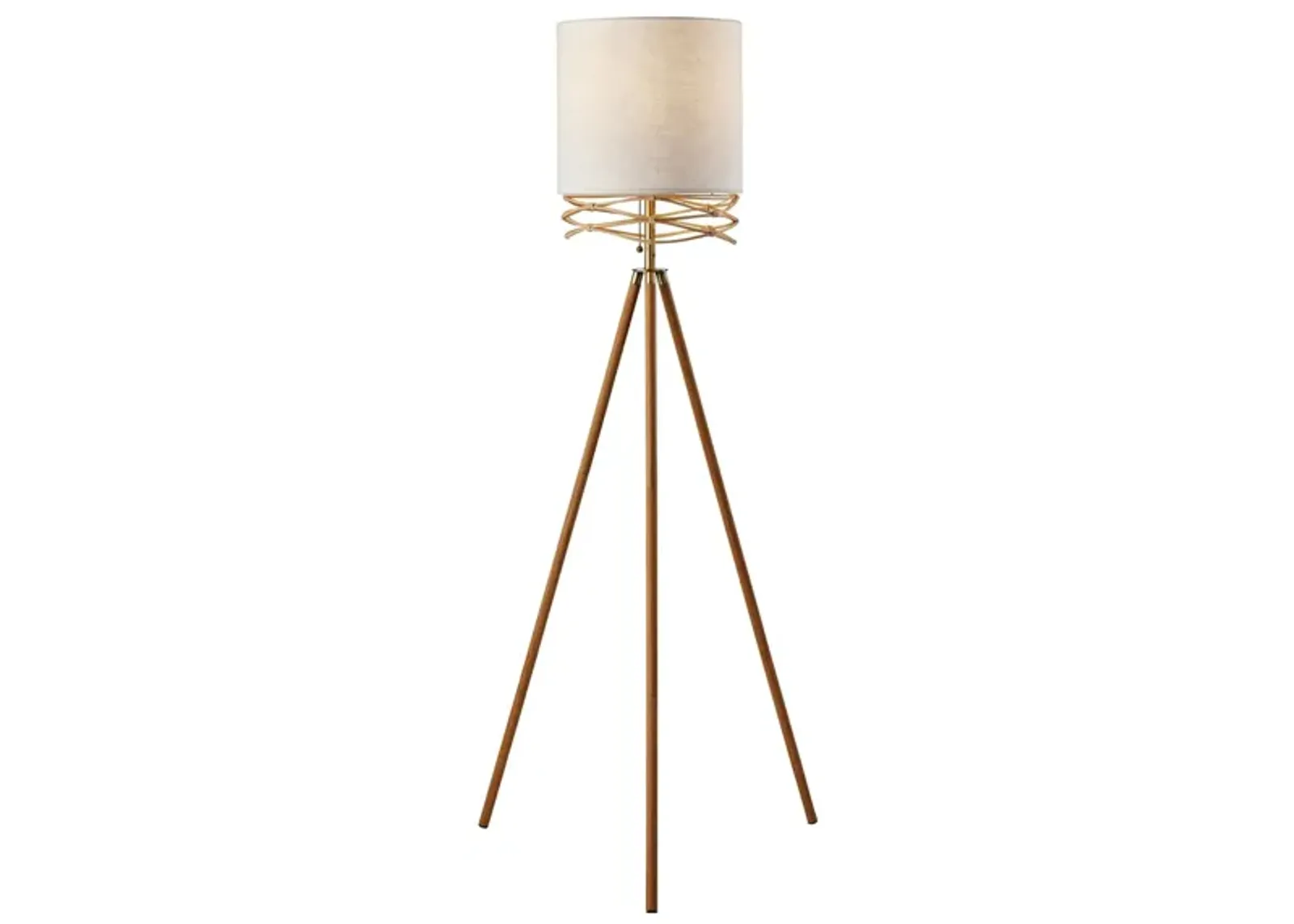 Melanie Floor Lamp in Natural by Adesso Inc