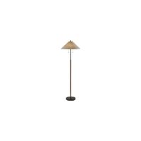 Palmer Floor Lamp in Black & Walnut with Natural Shade by Adesso Inc