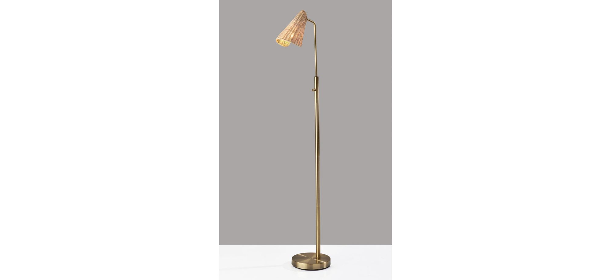 Cove Floor Lamp in Antique Brass by Adesso Inc