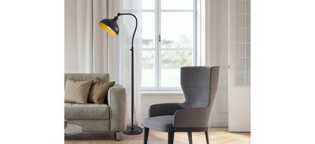 Wallace Floor Lamp in Black by Adesso Inc