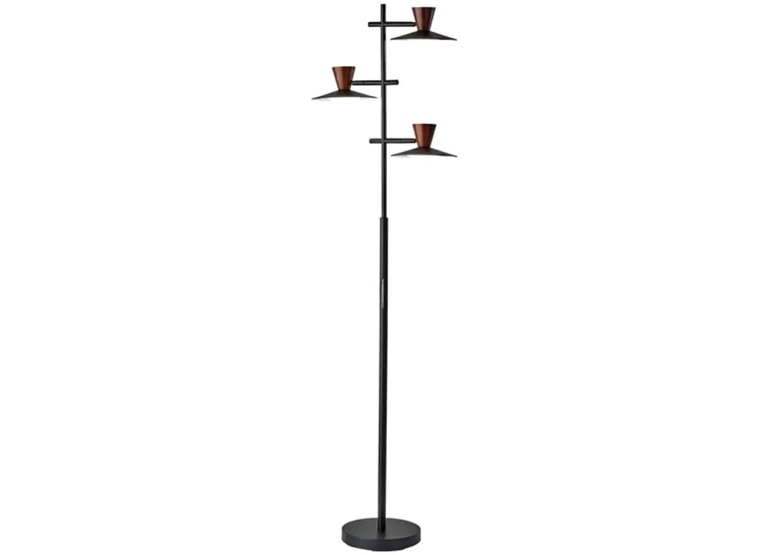 Elmore 3 Light Floor Lamp in Black by Adesso Inc