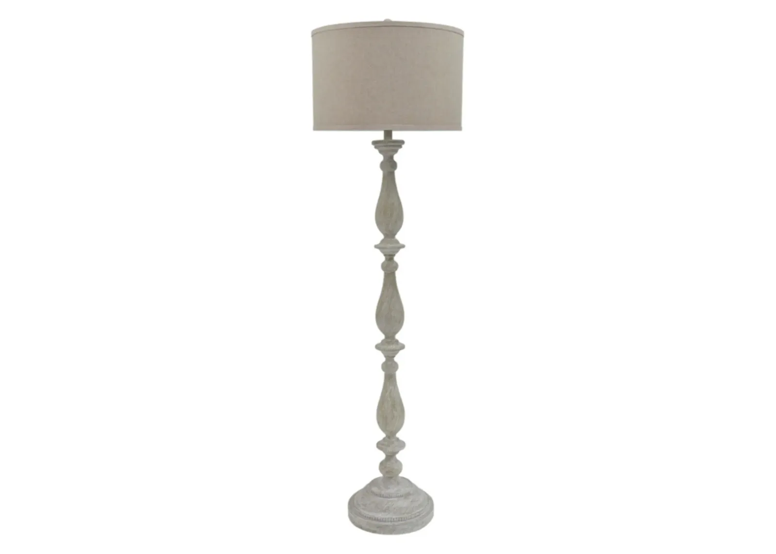 Bernadate Poly Floor Lamp in Whitewash by Ashley Express