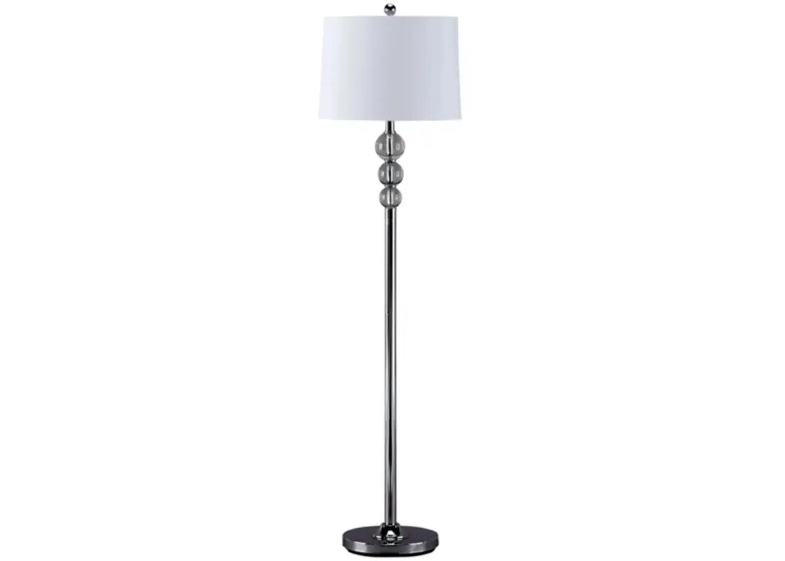 Joaquin Crystal Floor Lamp in Clear/Chrome Finish by Ashley Express