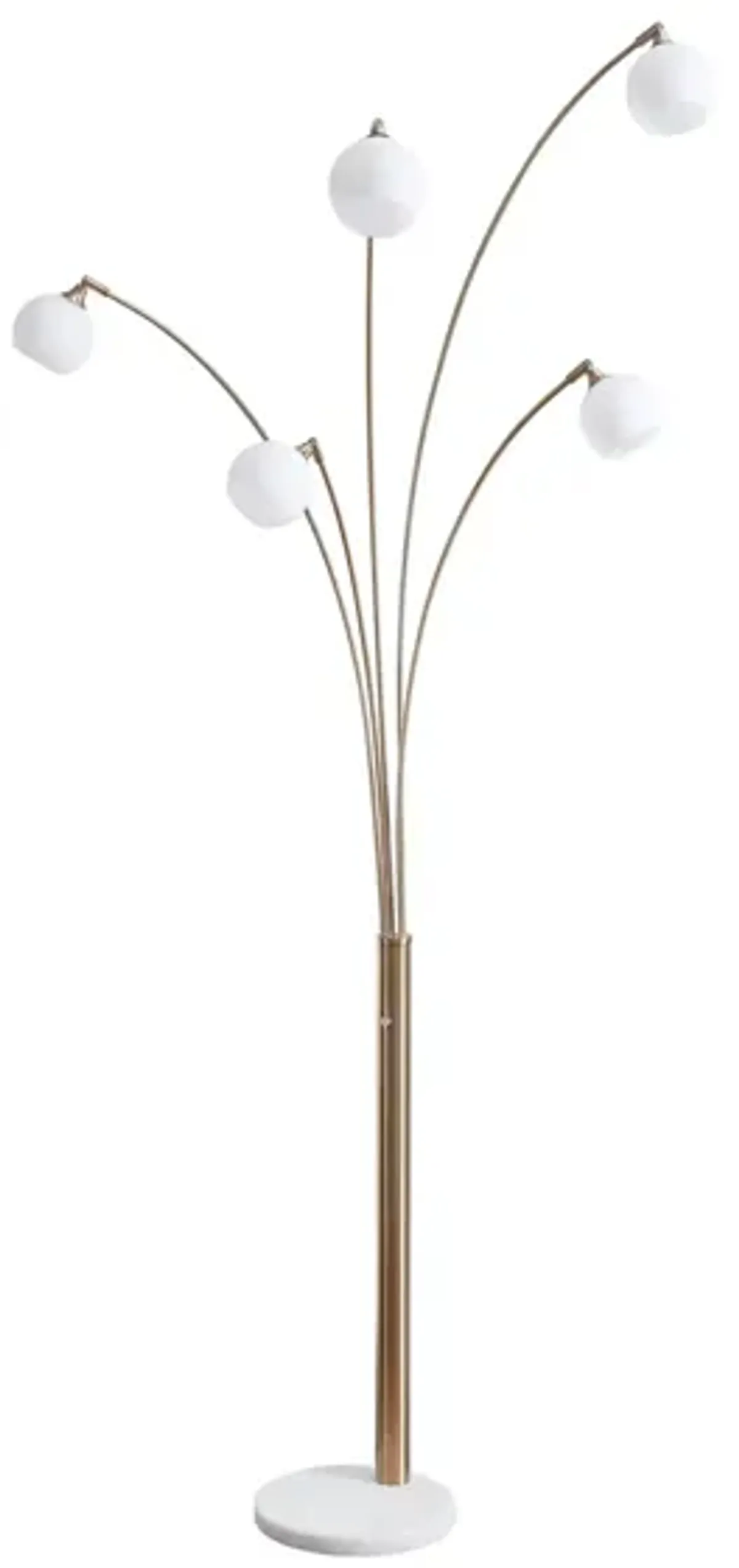 Taliya Metal Arc Lamp in Champagne/White by Ashley Express