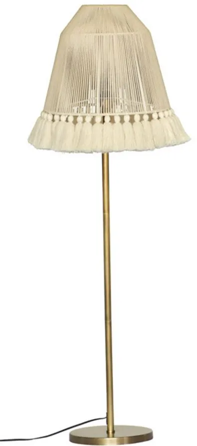 June Tall Floor Lamp in White, Gold by Tov Furniture