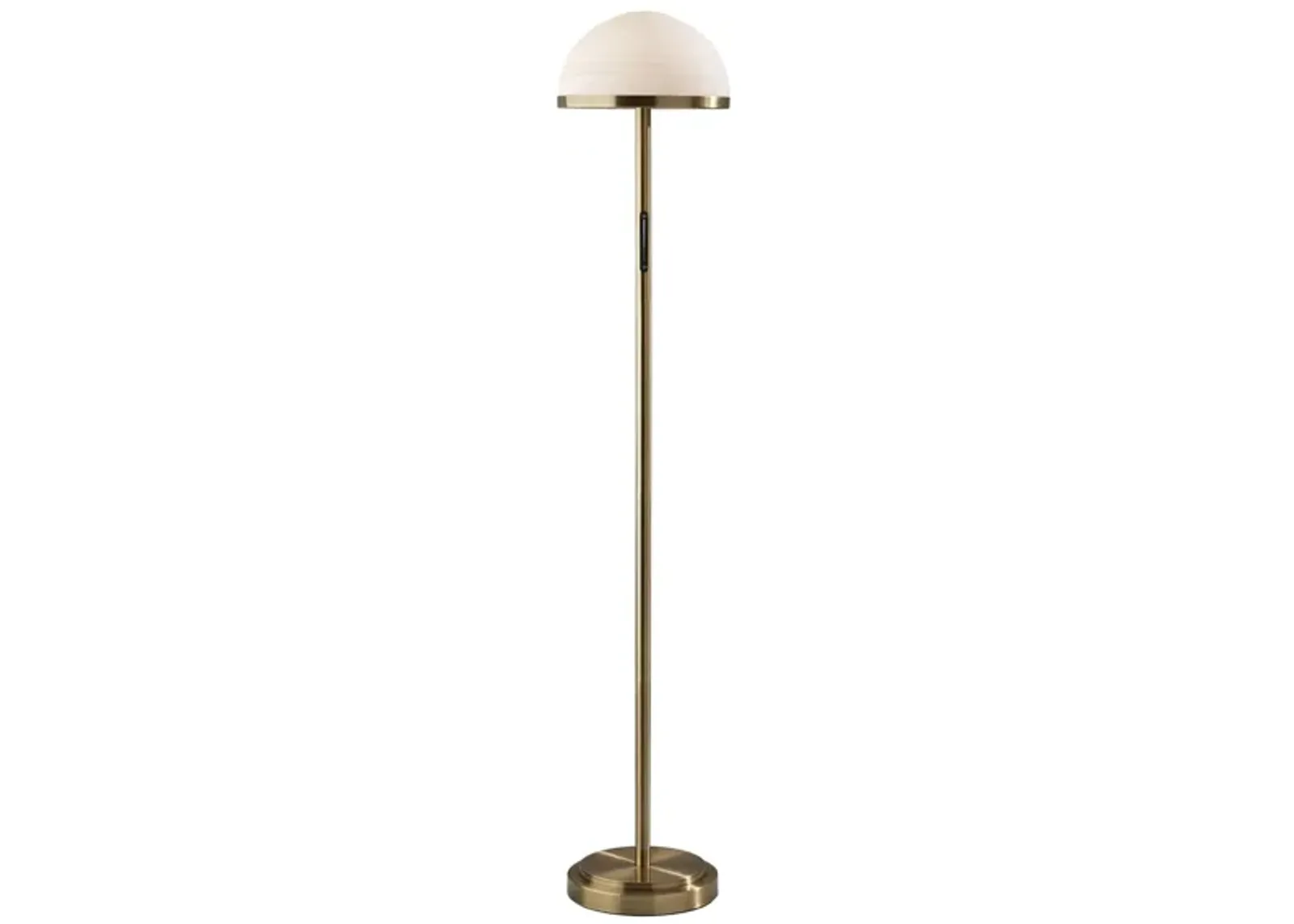 Juliana LED Floor Lamp w. Smart Switch in Antique Brass by Adesso Inc