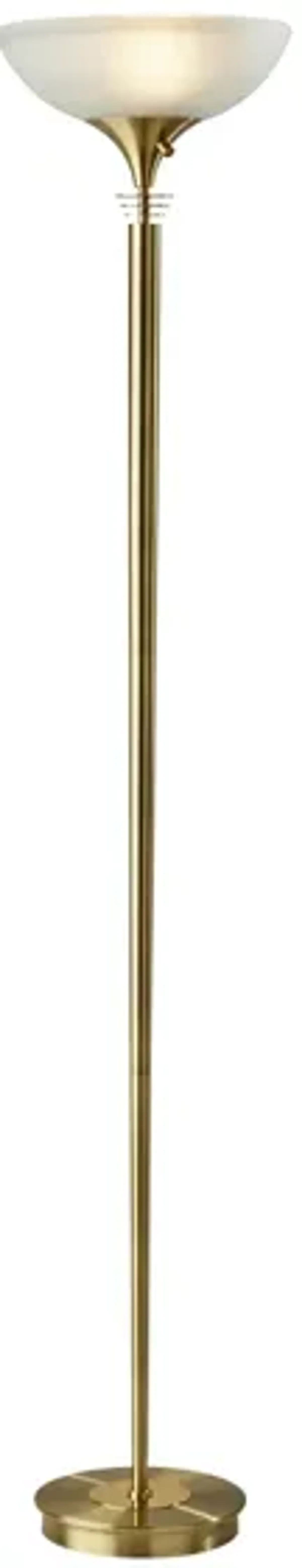 Metropolis Torchiere in Antique Brass by Adesso Inc