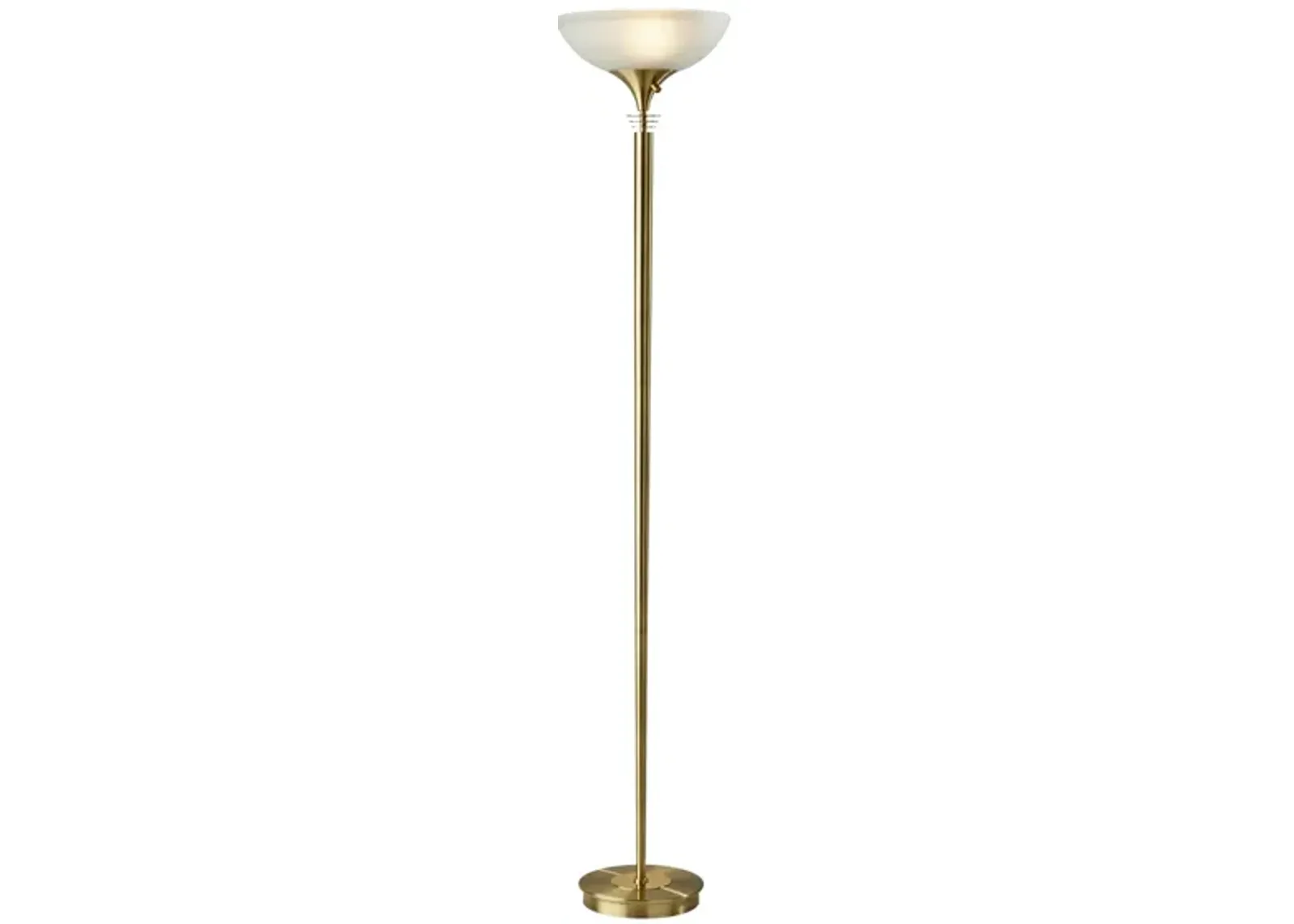 Metropolis Torchiere in Antique Brass by Adesso Inc