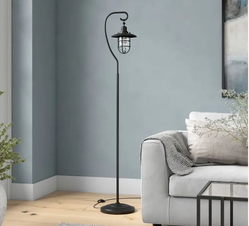 Darwin Floor Lamp in Blackened Bronze by Hudson & Canal