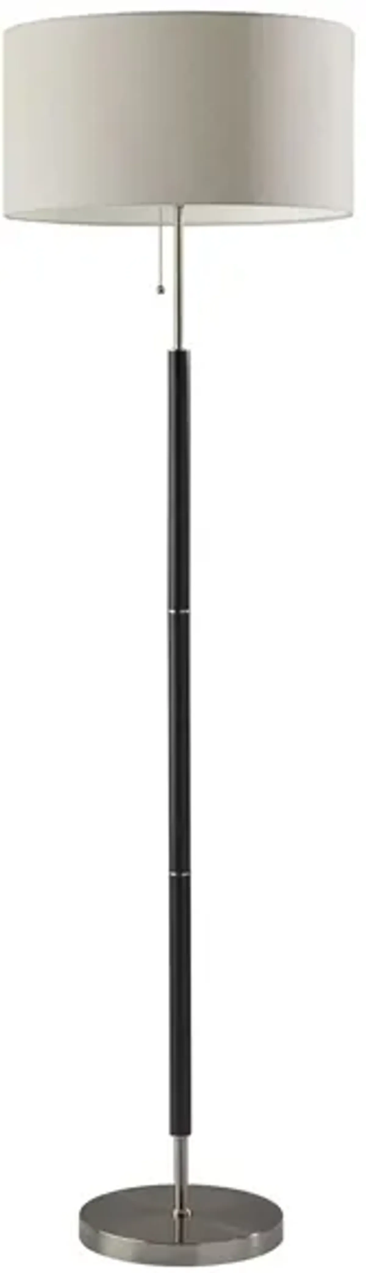 Hamilton Floor Lamp in Black /Brushed Steel by Adesso Inc