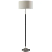 Hamilton Floor Lamp in Black /Brushed Steel by Adesso Inc