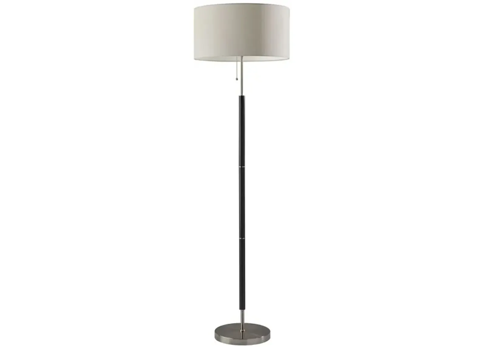 Hamilton Floor Lamp in Black /Brushed Steel by Adesso Inc