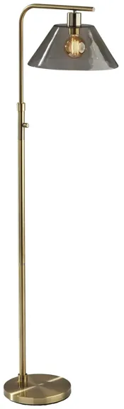 Zoe Floor Lamp in Antique Brass by Adesso Inc