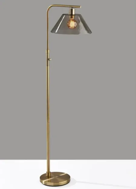 Zoe Floor Lamp in Antique Brass by Adesso Inc