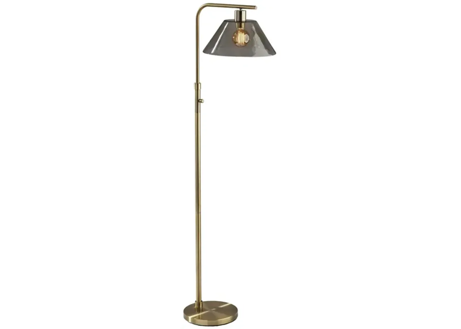 Zoe Floor Lamp in Antique Brass by Adesso Inc