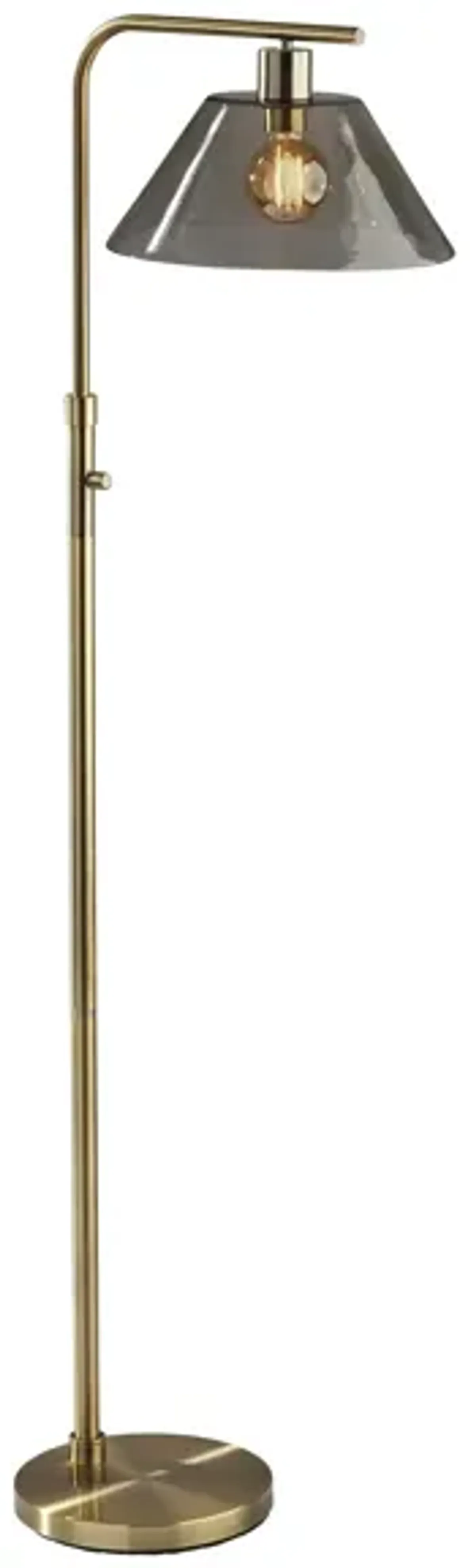 Zoe Floor Lamp in Antique Brass by Adesso Inc