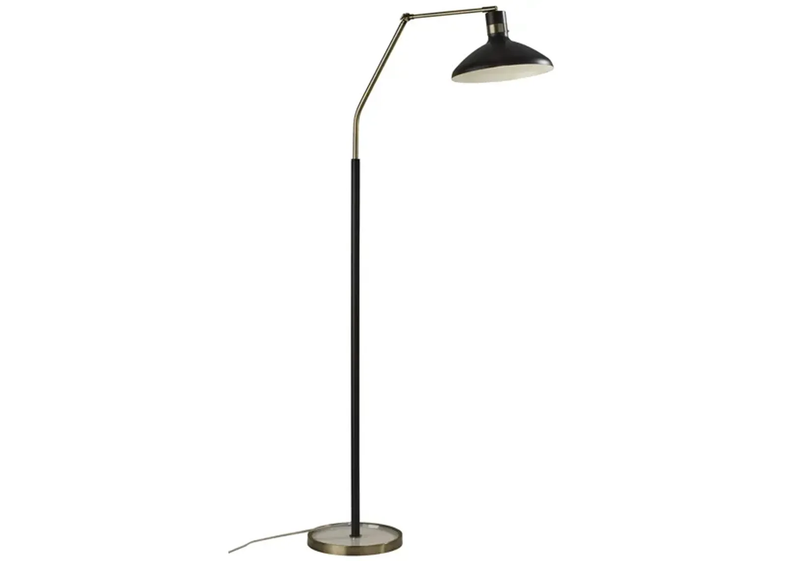 Bryson Floor Lamp in Black & Antique Brass by Adesso Inc