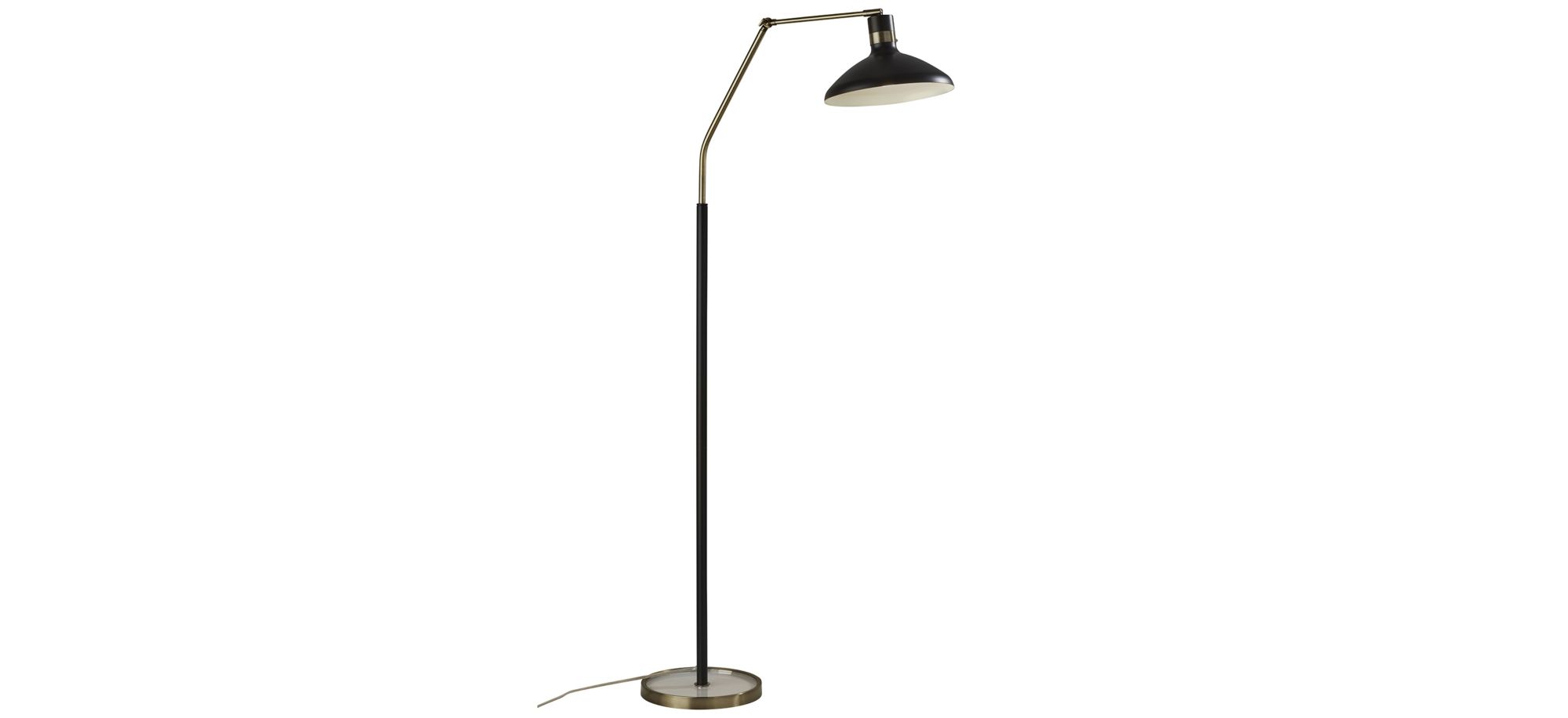 Bryson Floor Lamp in Black & Antique Brass by Adesso Inc