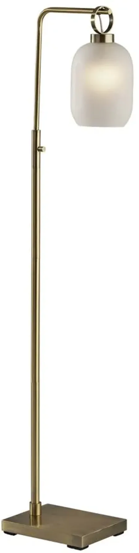 Lancaster Brass Floor Lamp in Antique Brass by Adesso Inc
