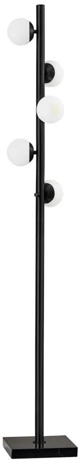 Doppler 5 Light Floor Lamp in Black by Adesso Inc