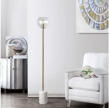 Barli Floor Lamp in White by Safavieh