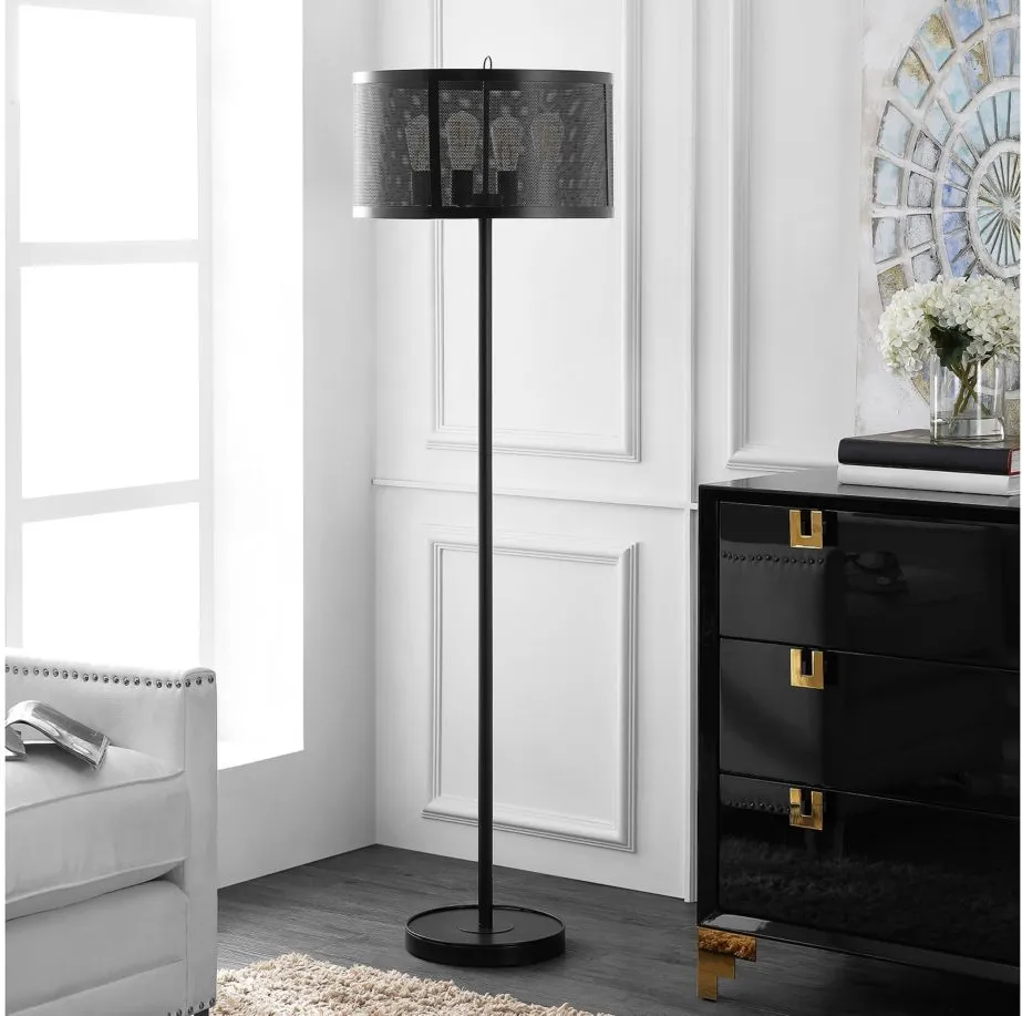 Rafin Floor Lamp in Black by Safavieh