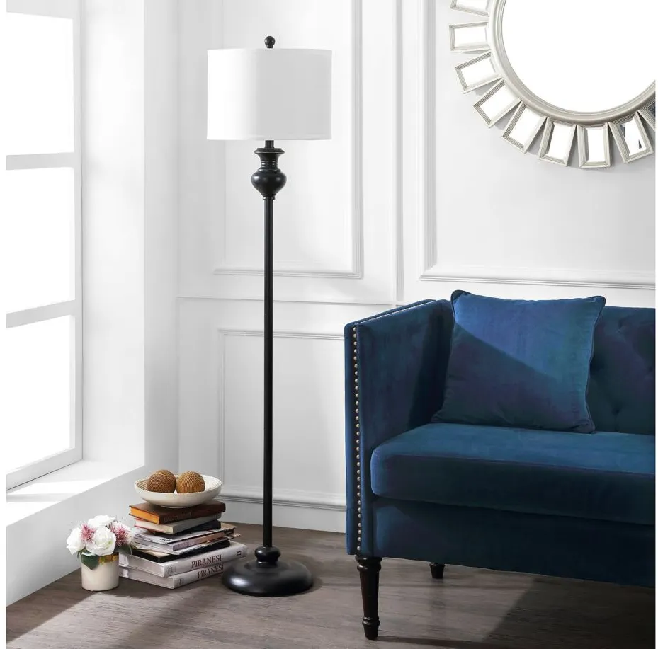 Leeland Floor Lamp in Black by Safavieh