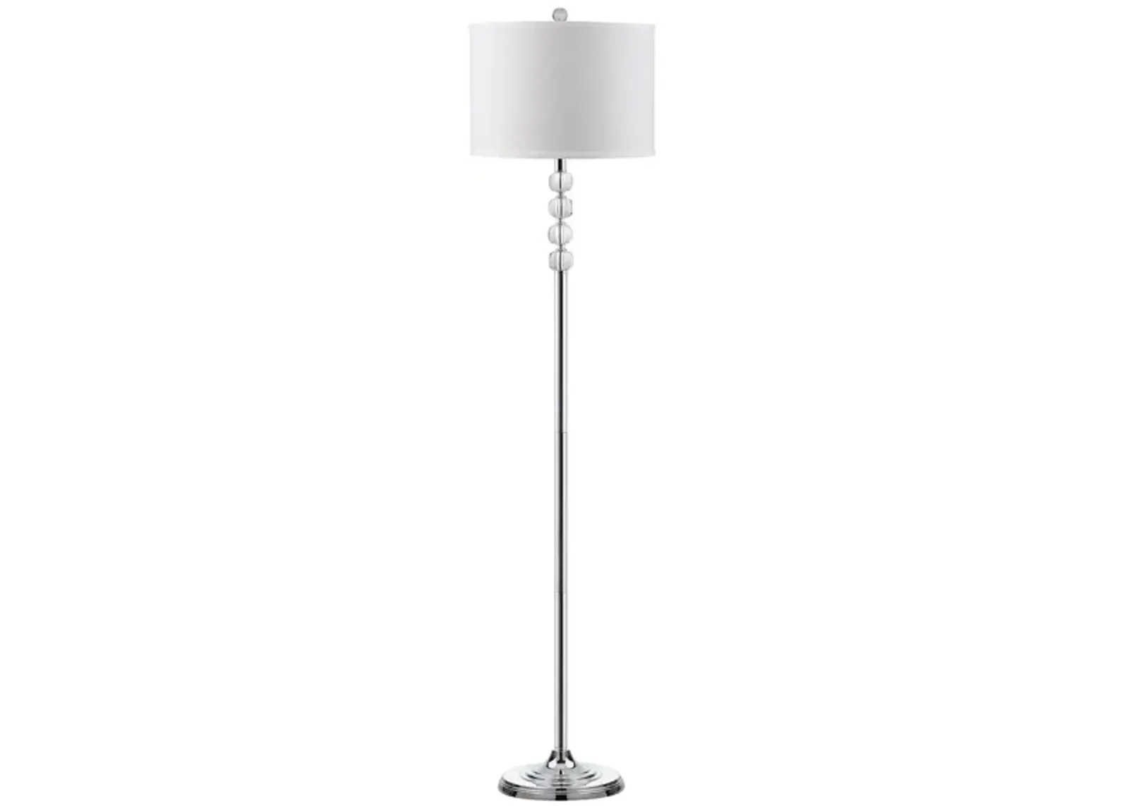 Leather Floor Lamp in Chrome by Safavieh