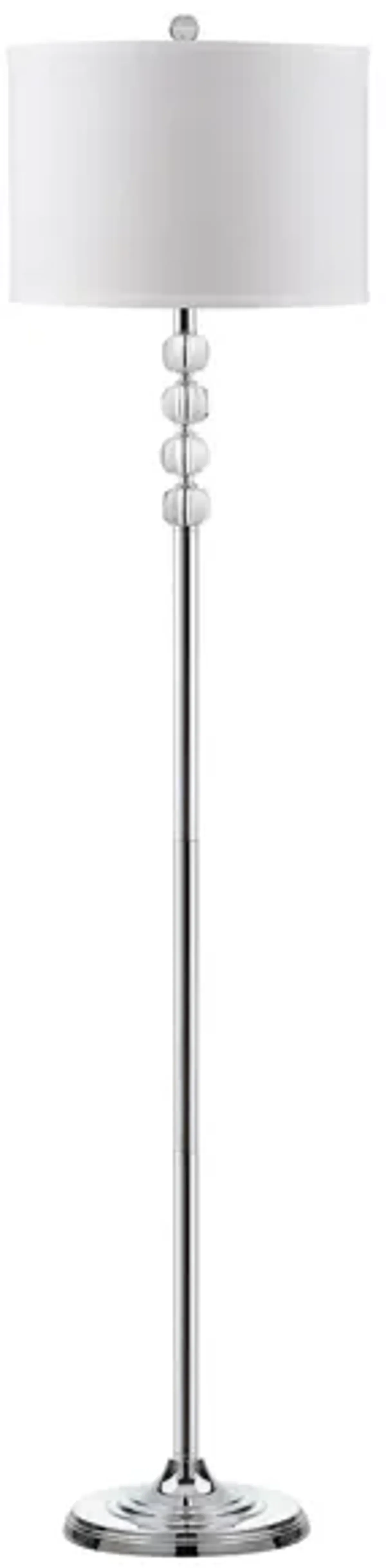 Leather Floor Lamp in Chrome by Safavieh