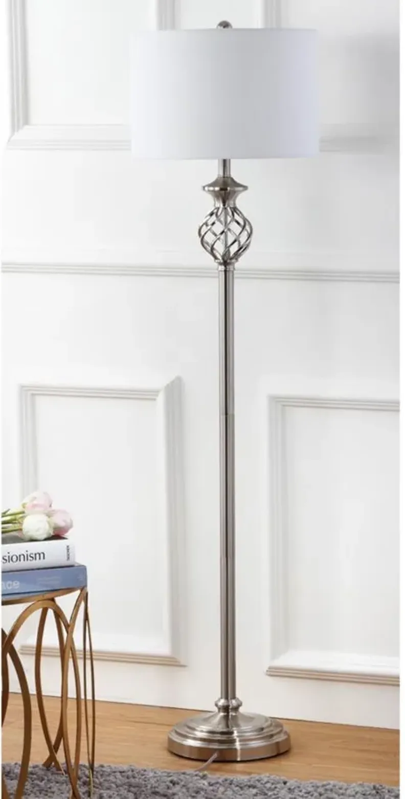 Rafferty Floor Lamp in Nickel by Safavieh