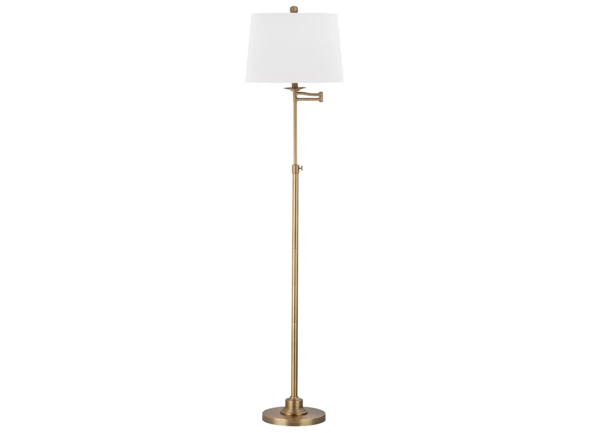 Tanya Adjustable Floor Lamp in Gold by Safavieh