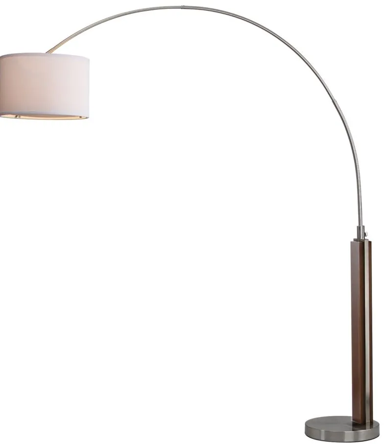 Nautilus Arc Floor Lamp in Nickel by Safavieh