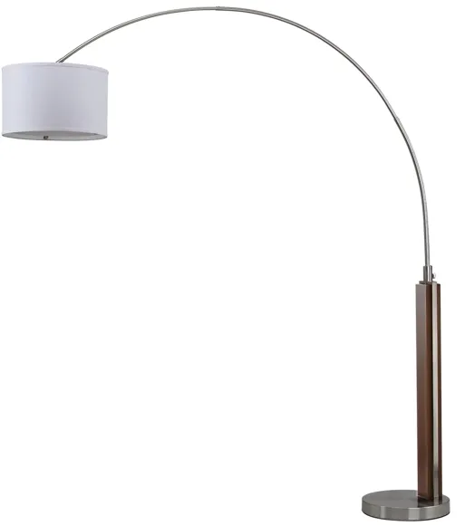 Nautilus Arc Floor Lamp in Nickel by Safavieh