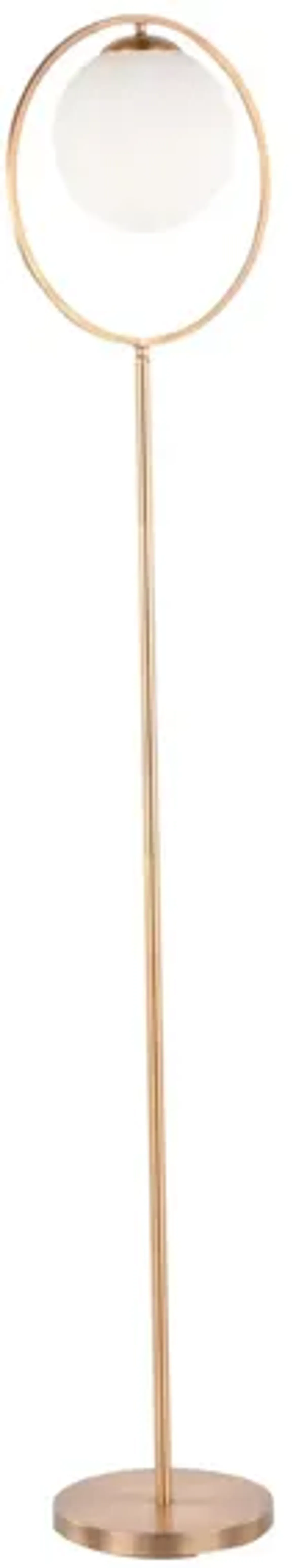 Moon Floor Lamp in Gold, Frosted by Lumisource