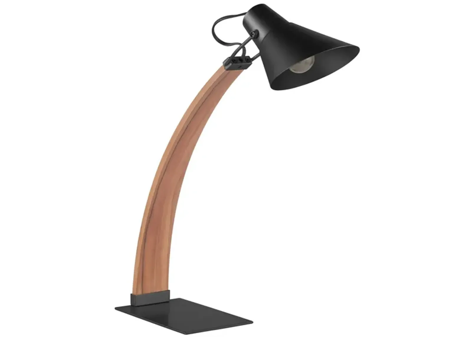 Noah Table Lamp in Apple Wood, Black by Lumisource