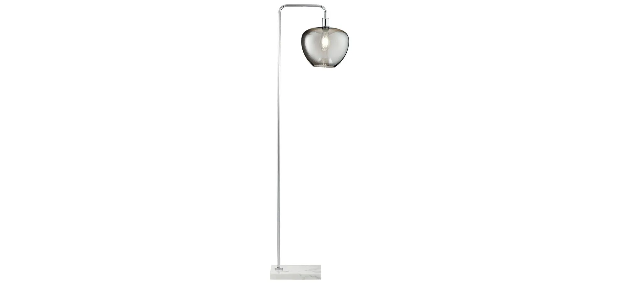 Gregory Floor Lamp in Chrome or Silver by Pacific Coast