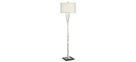 White Forest Floor Lamp in Natural by Pacific Coast