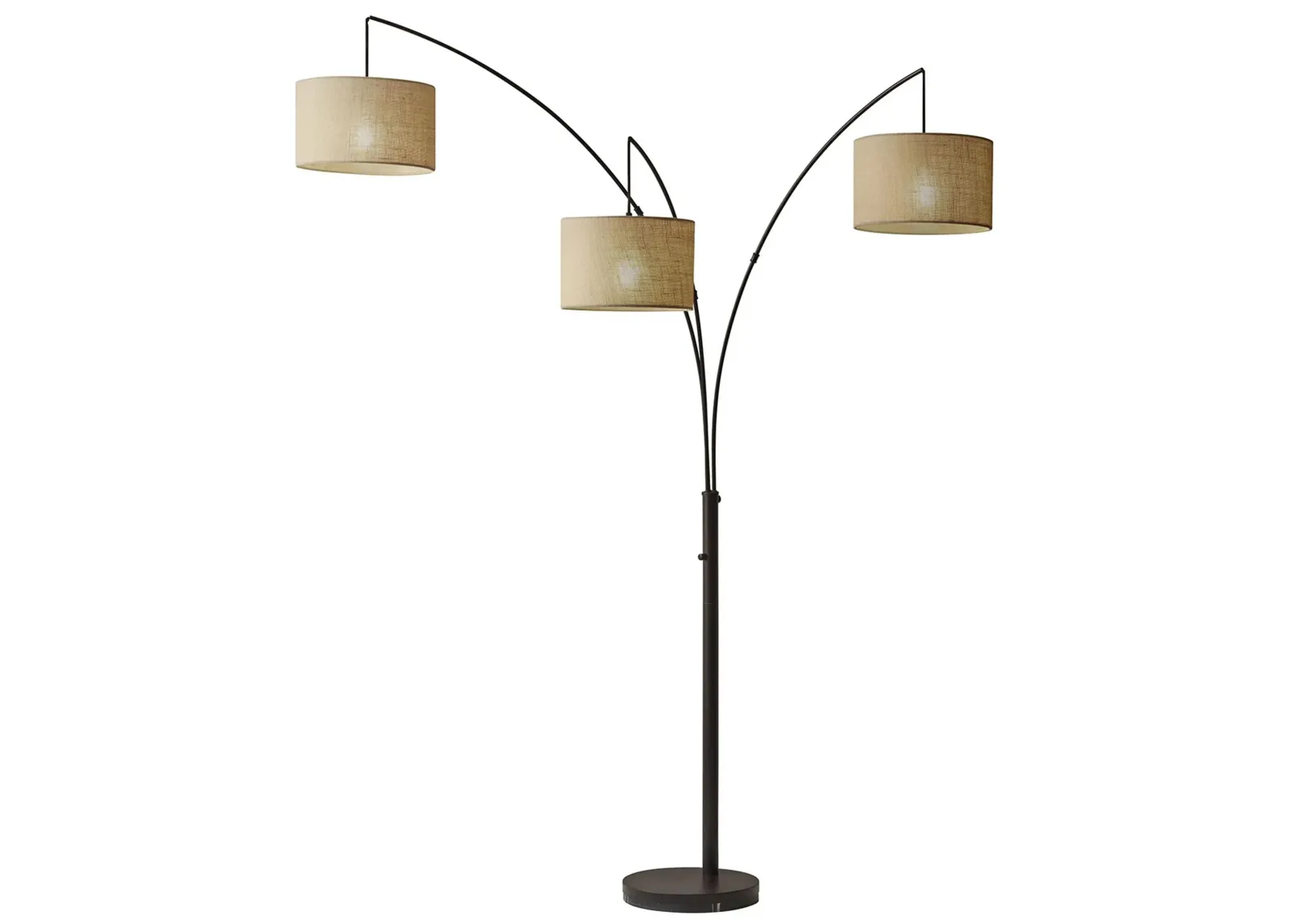 Trinity Arc Lamp in Antiqued Brass by Adesso Inc