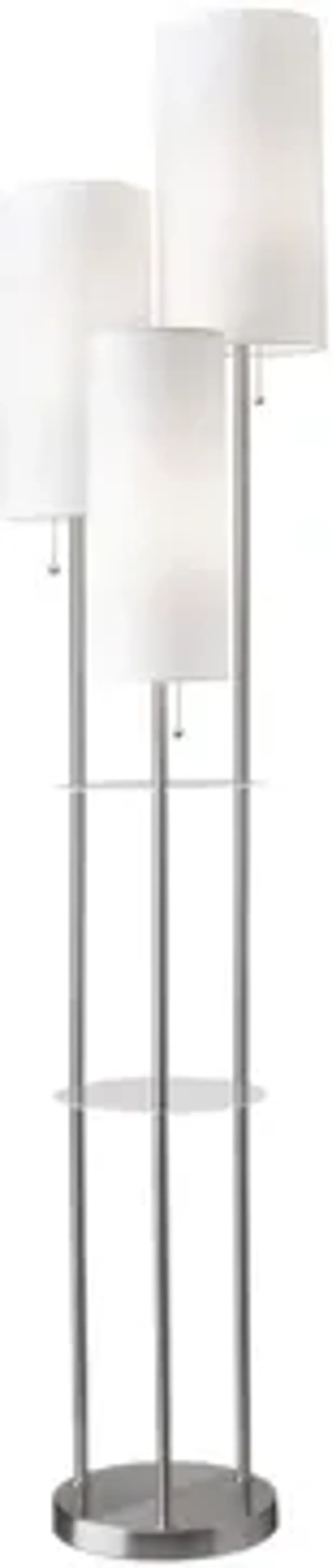 Trio Shelf Floor Lamp in Silver by Adesso Inc