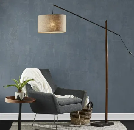 Ethan Arc Floor Lamp in Black by Adesso Inc