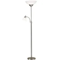 Piedmont Combo Torchiere Floor Lamp in Silver by Adesso Inc