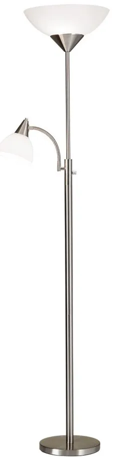 Piedmont Combo Torchiere Floor Lamp in Silver by Adesso Inc