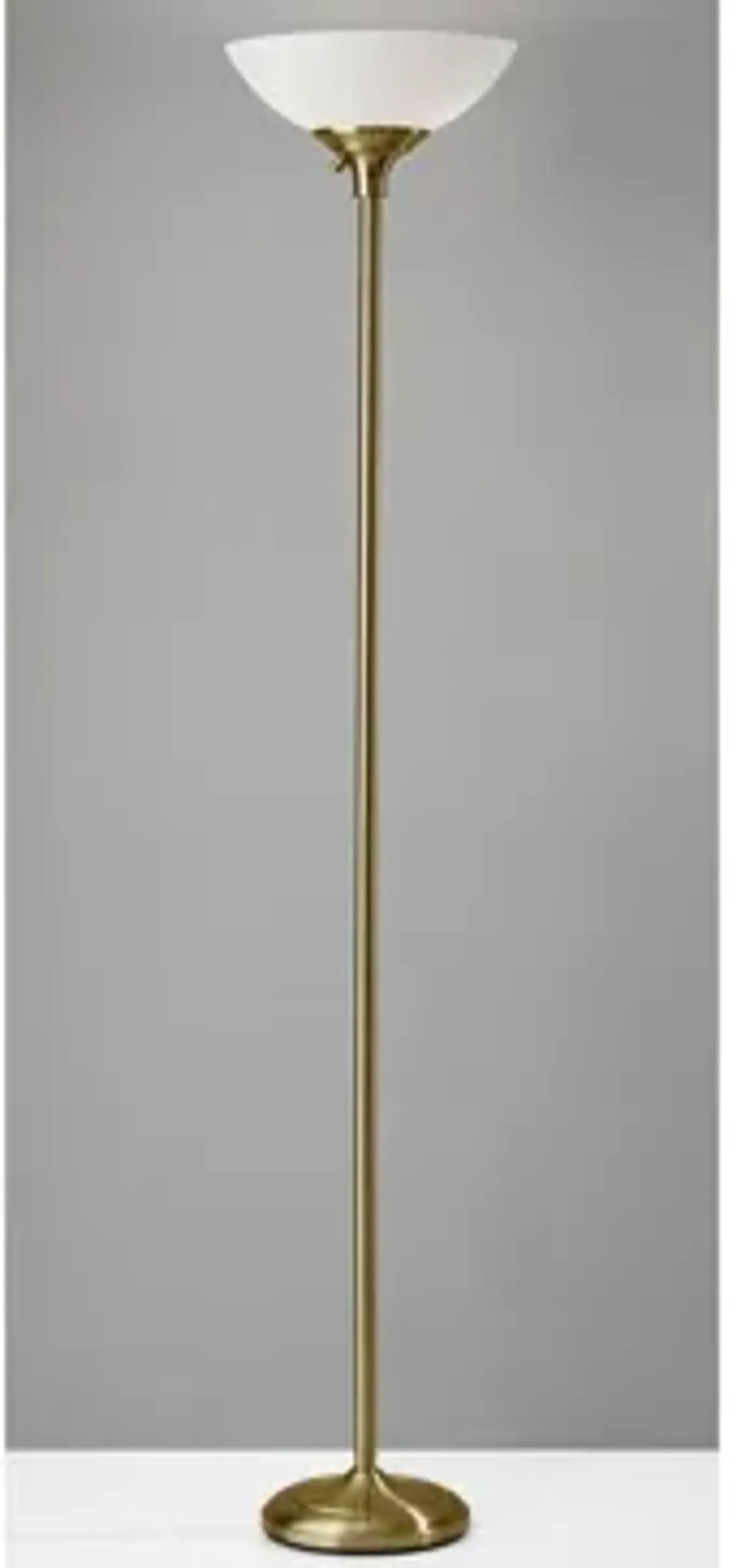 Glenn Torchiere Floor Lamp in Antiqued Brass by Adesso Inc