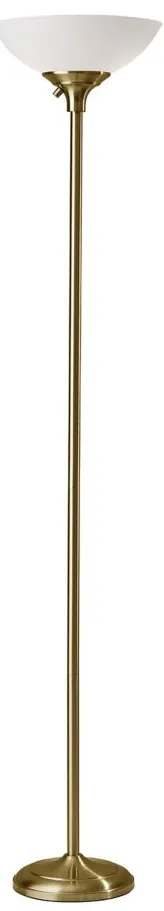 Glenn Torchiere Floor Lamp in Antiqued Brass by Adesso Inc