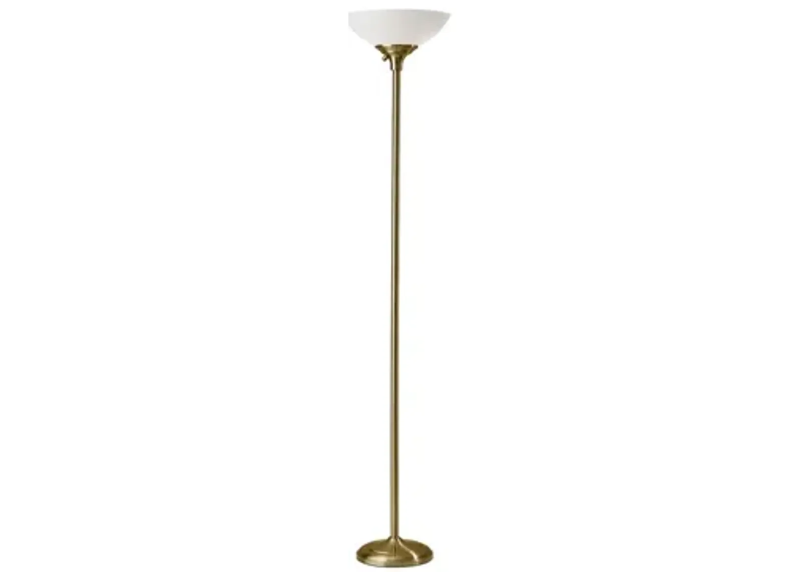 Glenn Torchiere Floor Lamp in Antiqued Brass by Adesso Inc