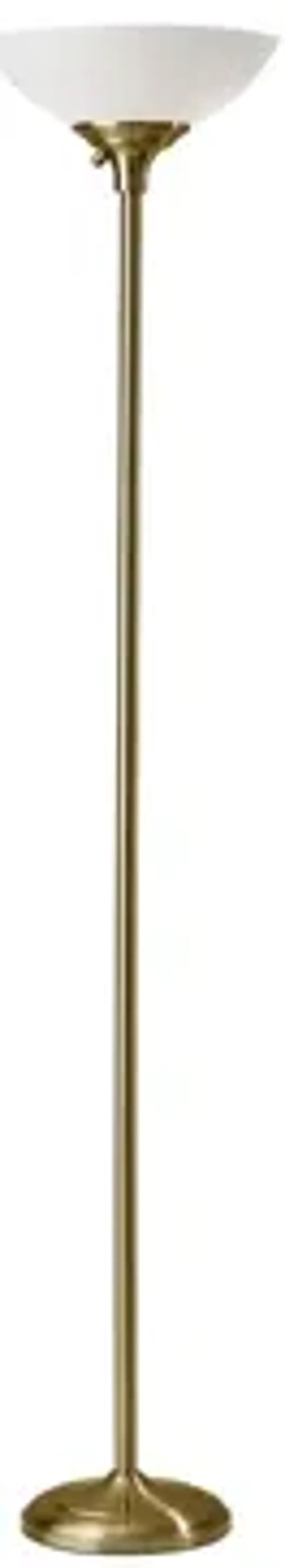 Glenn Torchiere Floor Lamp in Antiqued Brass by Adesso Inc